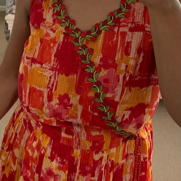 Beautiful long dress silk cotton Kota fabric - Picture 6 of 11